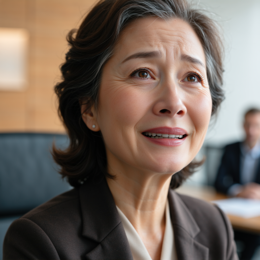 四十五岁左右女性教授头像，穿黑色职业套装，正面微笑表情，办公室背景，资深教育专家形象