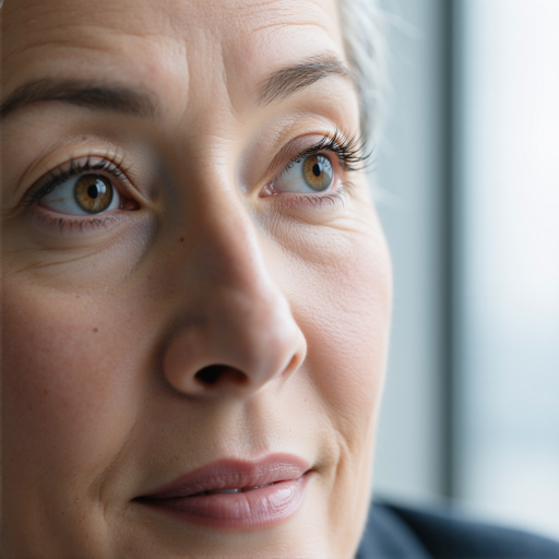 四十八岁左右女性教授头像，穿紫色职业套装，正面严肃表情，学术会议背景，知名教育专家形象